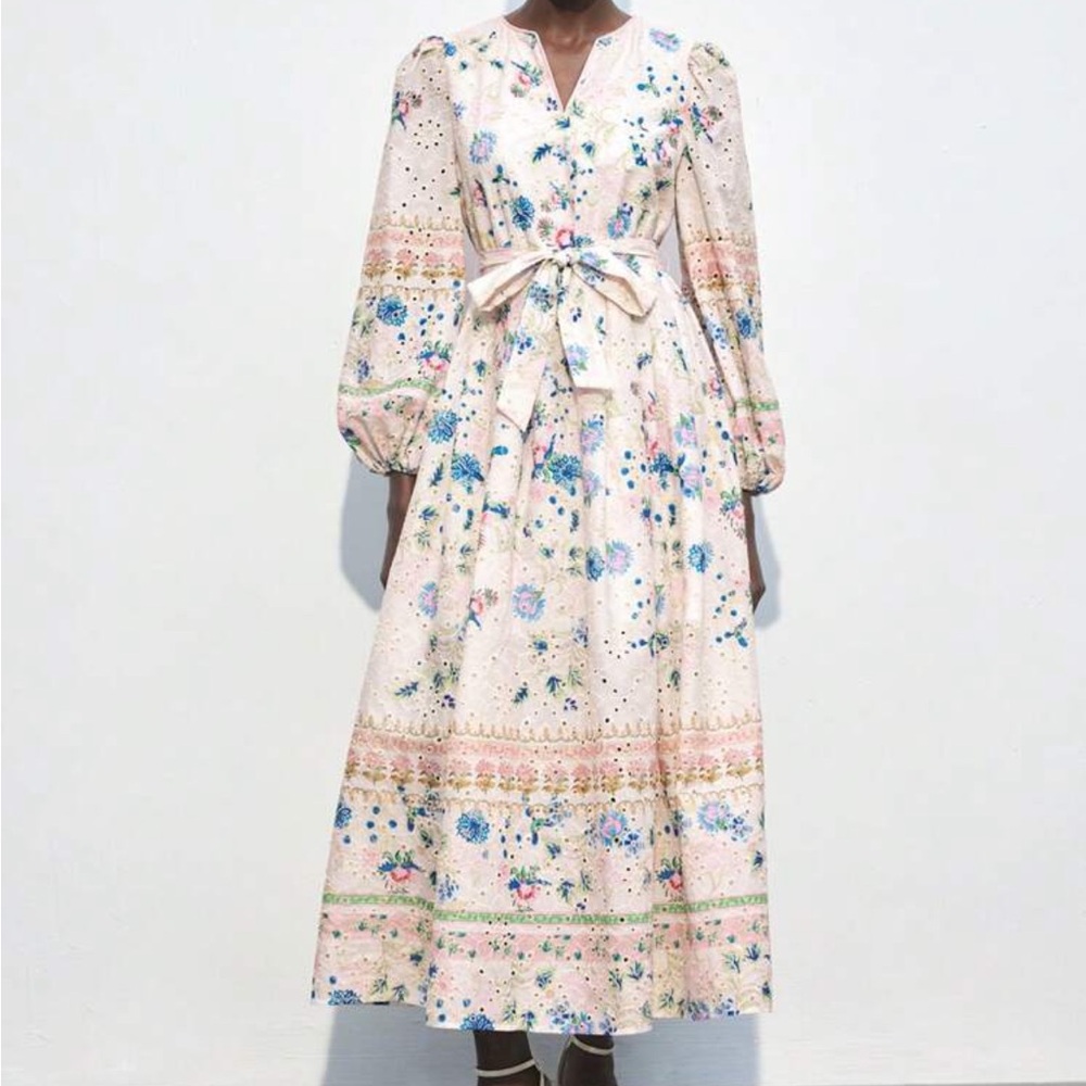 Floral Long Sleeve Maxi Dress
